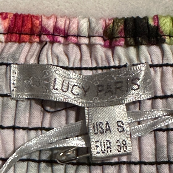 NWT Lucy Paris with a zipper down the fron Floral and Black mini Dress - Picture 12 of 17